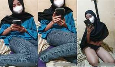 Ukhti Hijab Hitam Surabaya Ketagihan Open BO