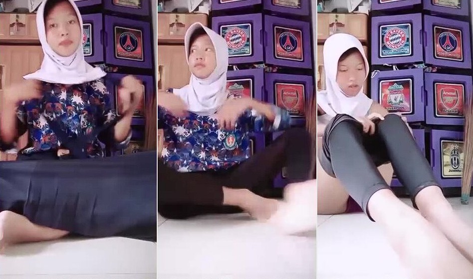 Aktivitas Pelajar SMA Seragam Batik Aktif dan Bersemangat